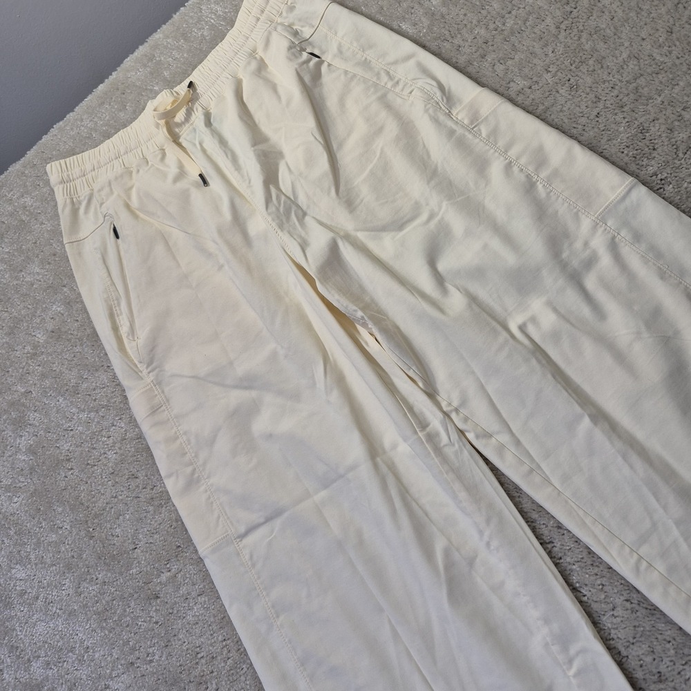 Prana Send Off Pants Womens Medium Yellow Wide Leg Drawstring Comfort Athleisure - Picture 10 of 15